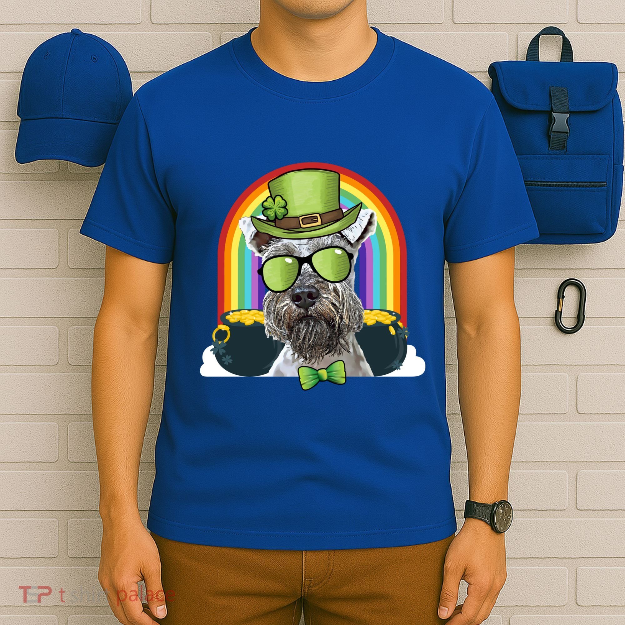 Miniature Schnauzer Dog Leprechaun Funny St Patricks Day Gift T-Shirt
