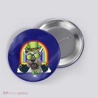 Miniature Schnauzer Dog Leprechaun Funny St Patricks Day Gift Button thumb 0