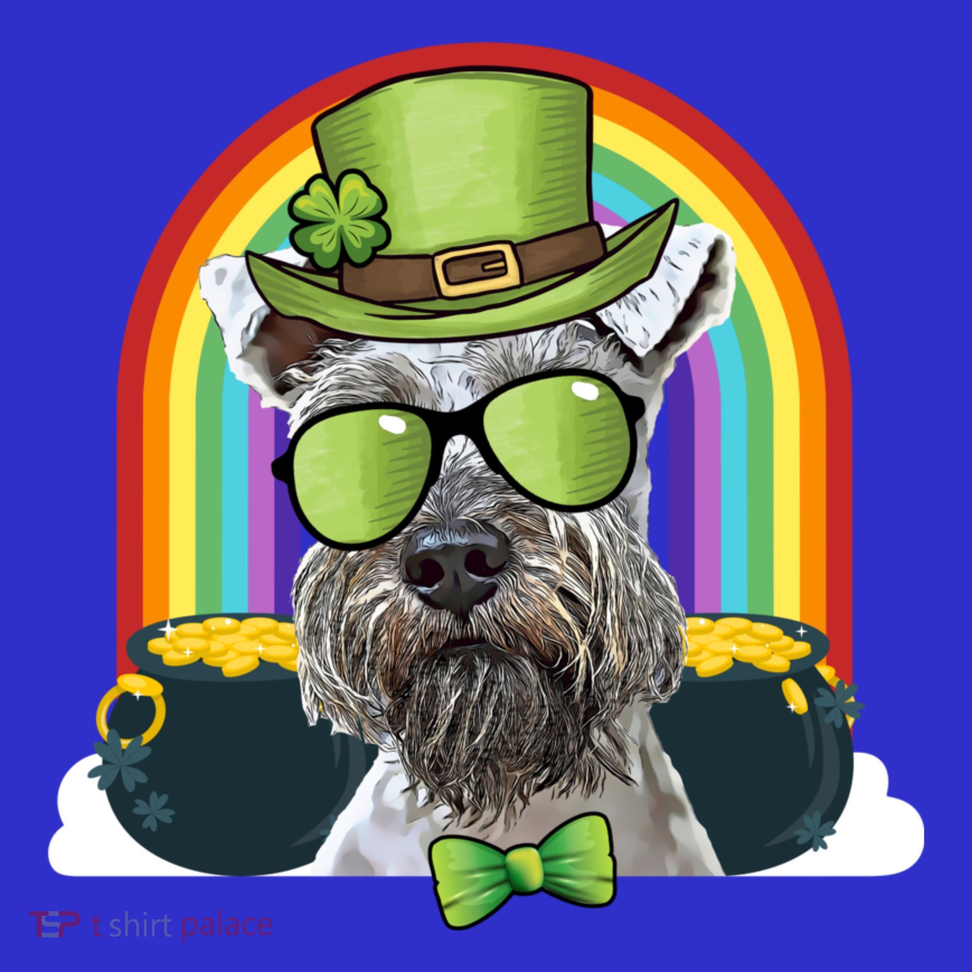 Miniature Schnauzer Dog Leprechaun Funny St Patricks Day Gift Mousepad