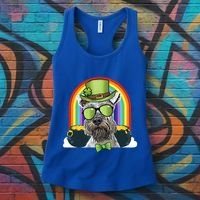 Miniature Schnauzer Dog Leprechaun Funny St Patricks Day Gift Women's Tank Top thumb 3
