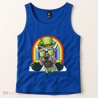 Miniature Schnauzer Dog Leprechaun Funny St Patricks Day Gift Tank Top thumb 2