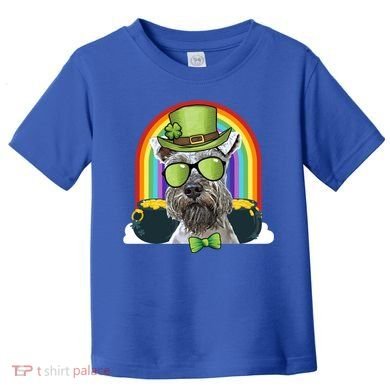 Miniature Schnauzer Dog Leprechaun Funny St Patricks Day Gift Toddler T-Shirt