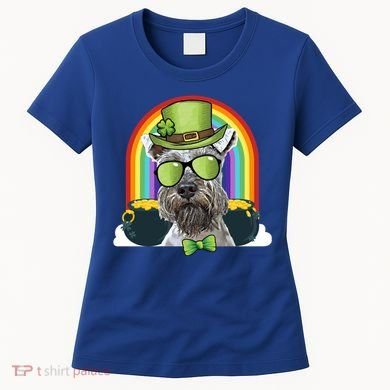Miniature Schnauzer Dog Leprechaun Funny St Patricks Day Gift Women's T-Shirt