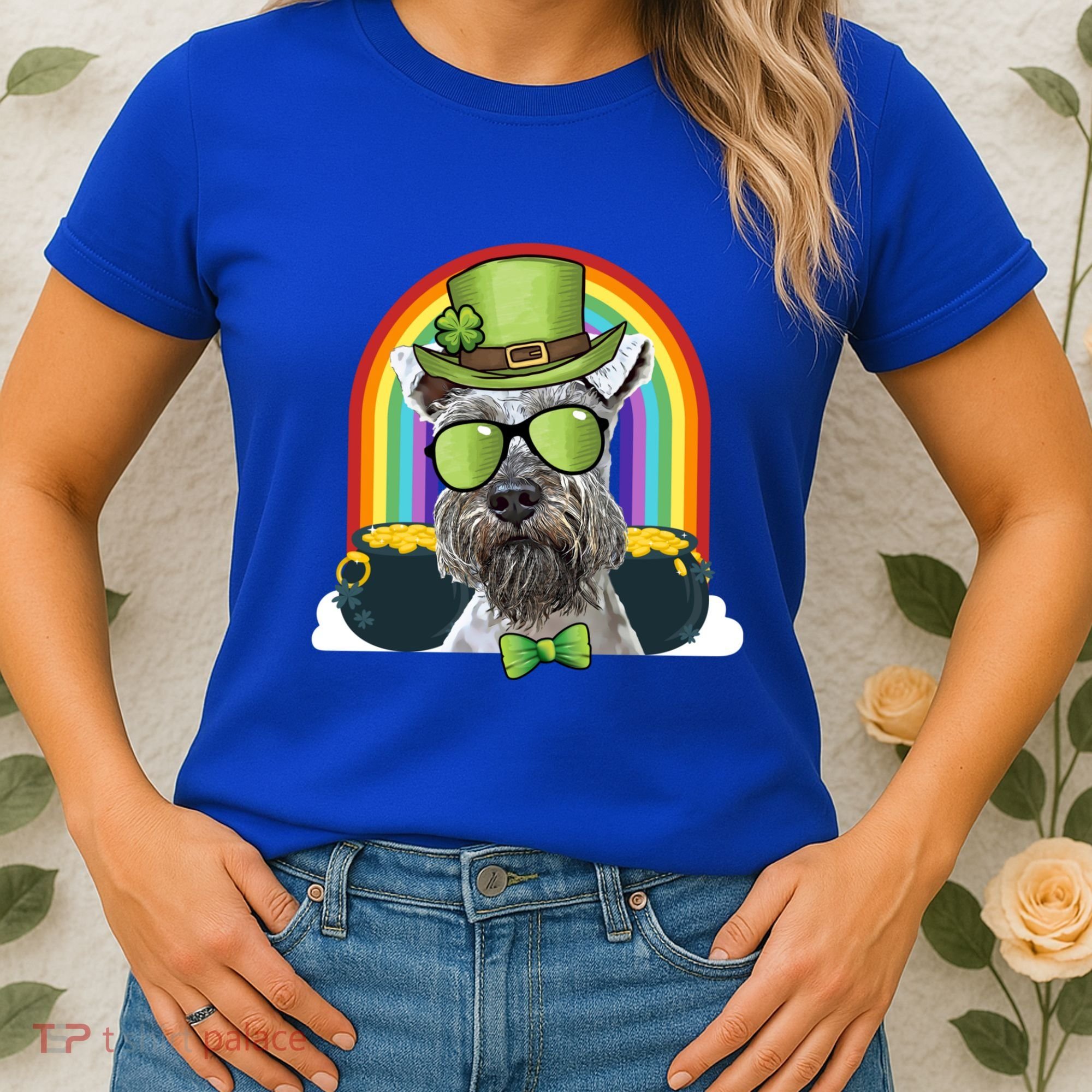 Miniature Schnauzer Dog Leprechaun Funny St Patricks Day Gift Women's T-Shirt