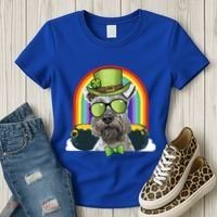 Miniature Schnauzer Dog Leprechaun Funny St Patricks Day Gift Women's T-Shirt thumb 3