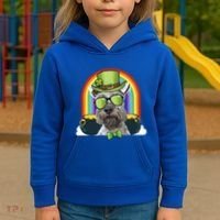 Miniature Schnauzer Dog Leprechaun Funny St Patricks Day Gift Kids Hoodie thumb 3