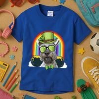 Miniature Schnauzer Dog Leprechaun Funny St Patricks Day Gift Kids T-Shirt thumb 3