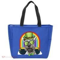 Miniature Schnauzer Dog Leprechaun Funny St Patricks Day Gift Tote Bag thumb 0
