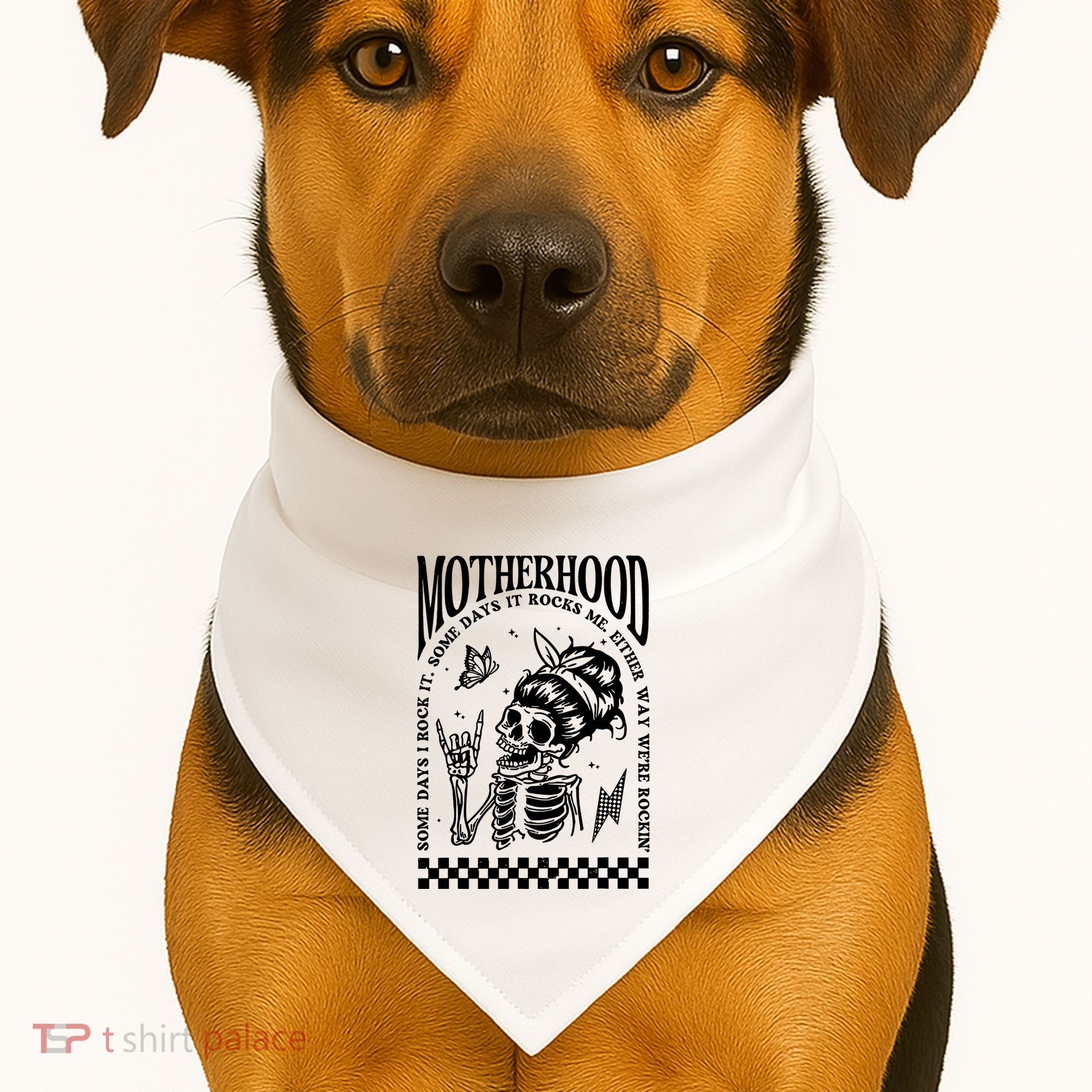 Motherhood Some Day I Rock It USA-Made Doggie Bandana
