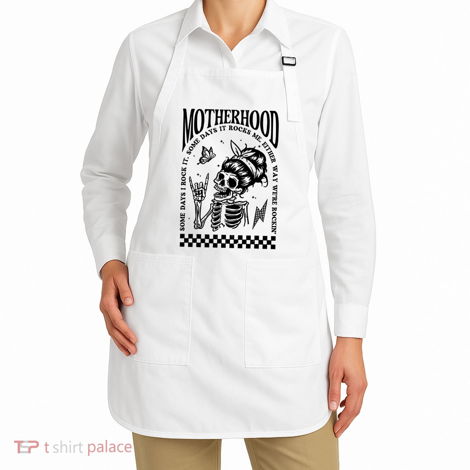 Motherhood Some Day I Rock It Apron