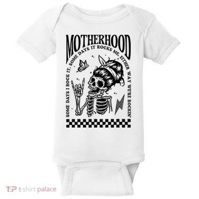 Motherhood Some Day I Rock It Baby Bodysuit
