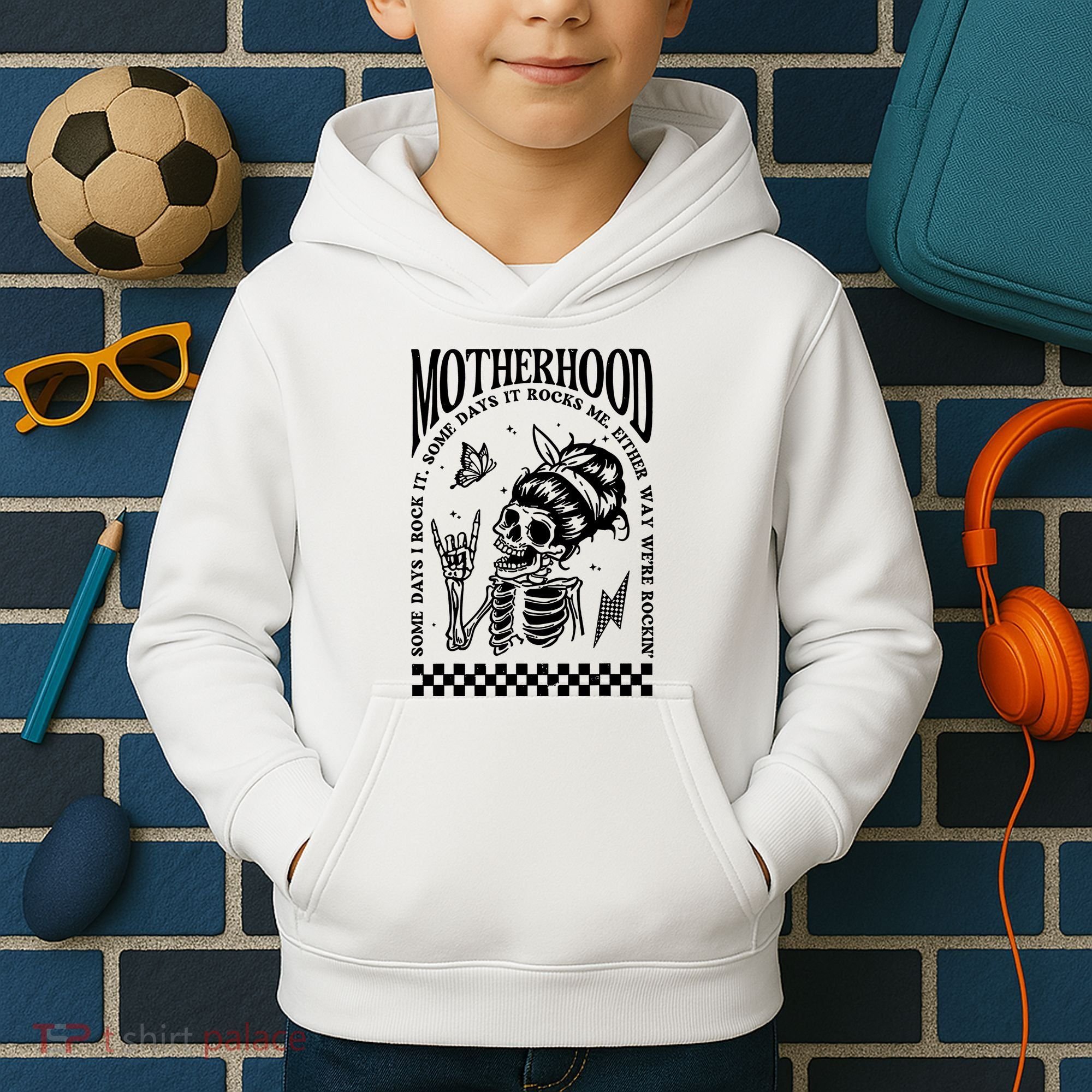 Motherhood Some Day I Rock It Kids Hoodie