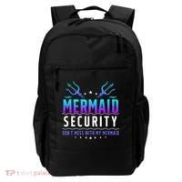 Mermaid Security Don't Mess With My Mermaid Merman Mer Dad Backpack thumb 0