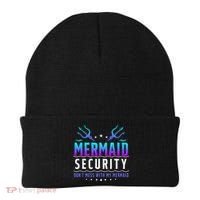 Mermaid Security Don't Mess With My Mermaid Merman Mer Dad Beanie thumb 0