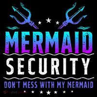 Mermaid Security Don't Mess With My Mermaid Merman Mer Dad Women's Hoodie thumb 2