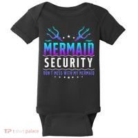 Mermaid Security Don't Mess With My Mermaid Merman Mer Dad Baby Bodysuit thumb 0