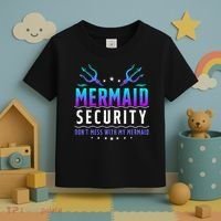 Mermaid Security Don't Mess With My Mermaid Merman Mer Dad Toddler T-Shirt thumb 3