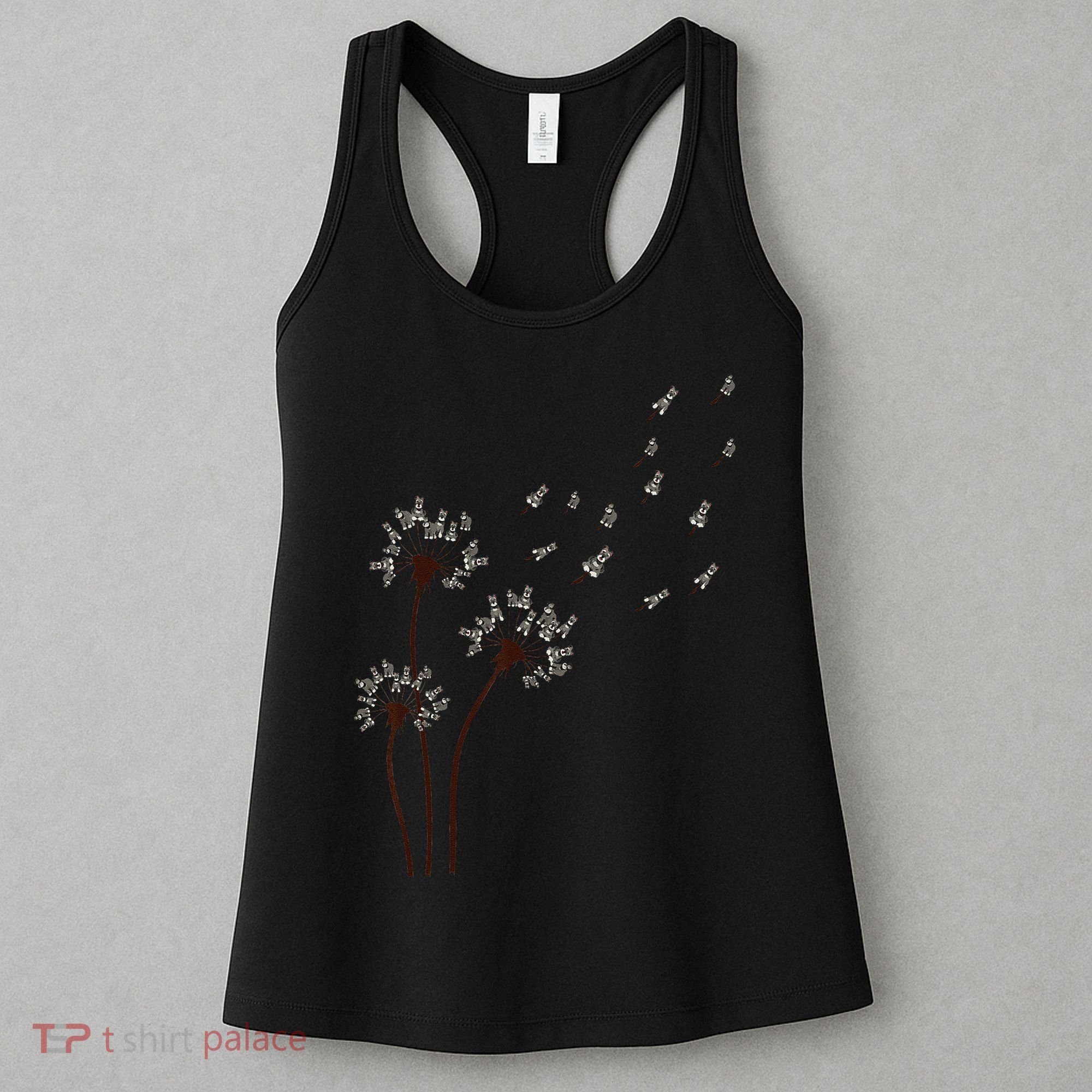 Miniature Schnauzer Dandelion Loves Dog For Mothers Day Dog Women's Tank Top