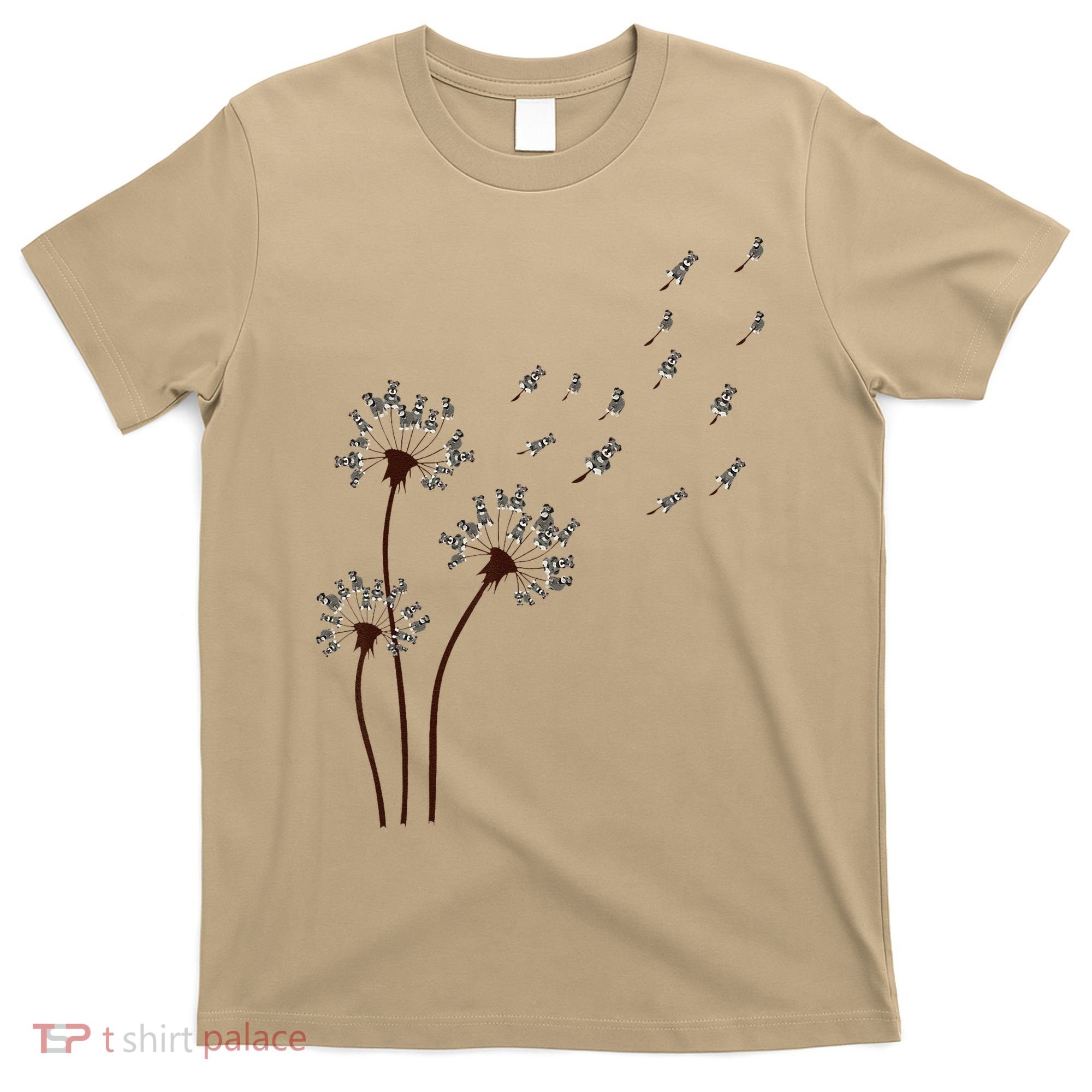 Miniature Schnauzer Dandelion Loves Dog For Mothers Day Dog T-Shirt