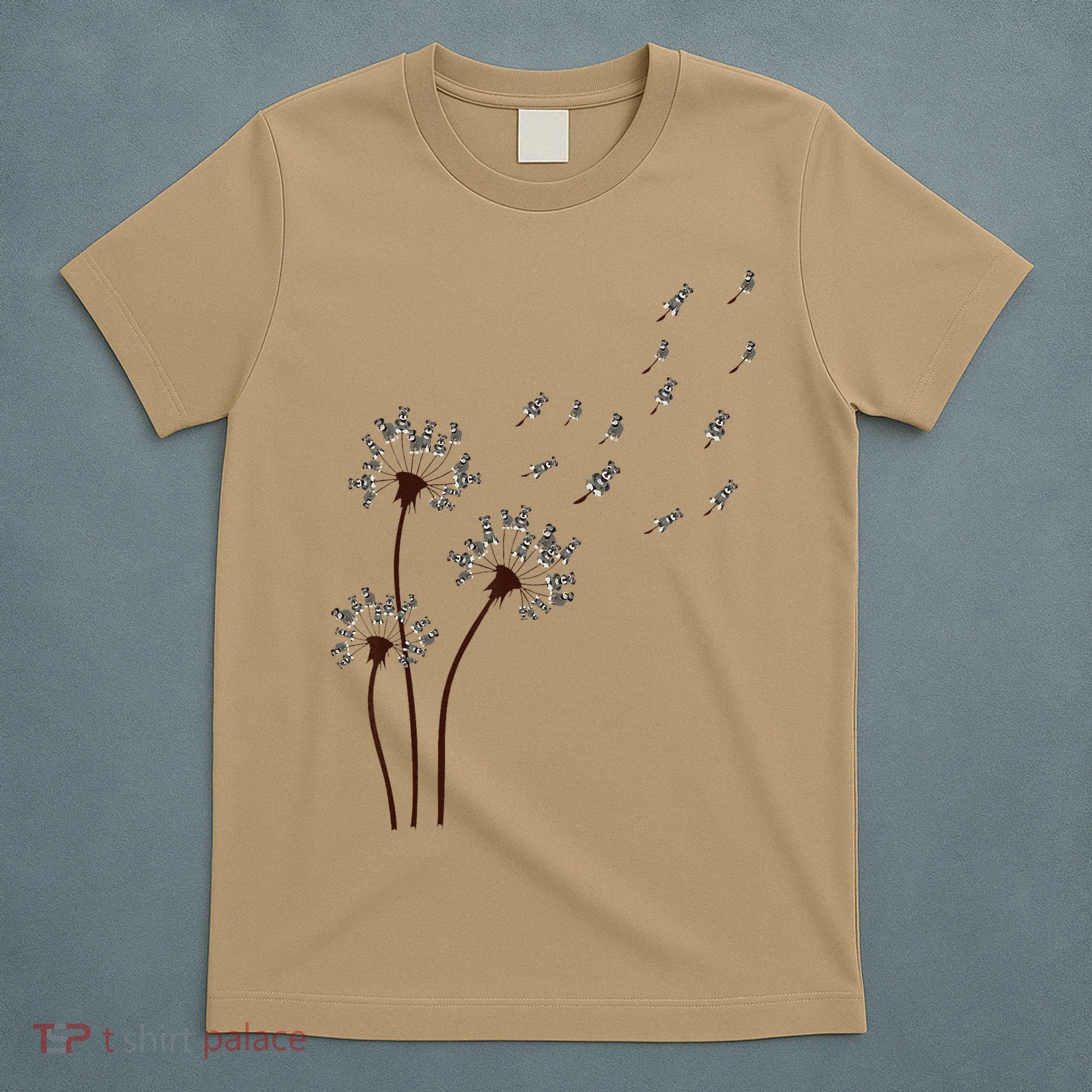 Miniature Schnauzer Dandelion Loves Dog For Mothers Day Dog T-Shirt