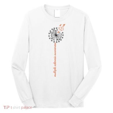 Multiple Sclerosis Dandelion MS Awareness Long Sleeve Shirt