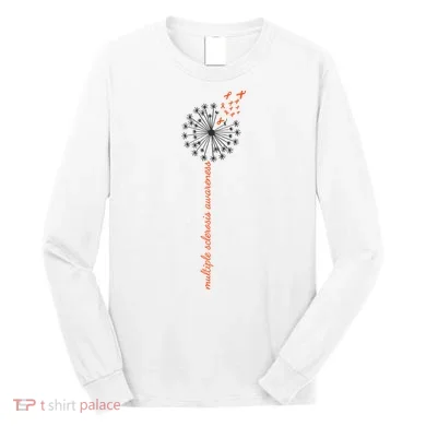 Multiple Sclerosis Dandelion MS Awareness Long Sleeve Shirt