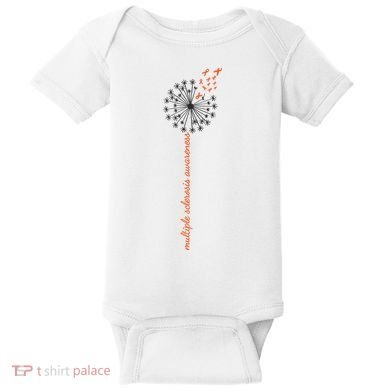 Multiple Sclerosis Dandelion MS Awareness Baby Bodysuit