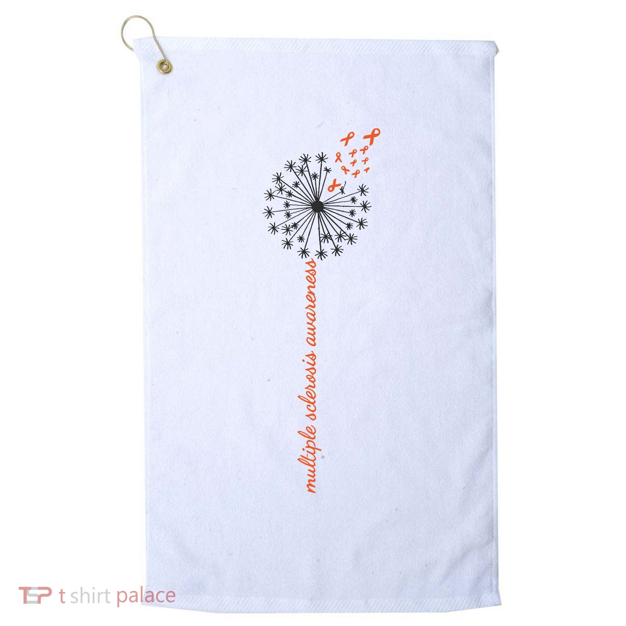 Multiple Sclerosis Dandelion MS Awareness Golf Towel