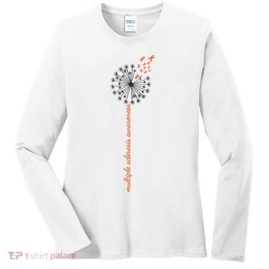 Multiple Sclerosis Dandelion MS Awareness Women's Long Sleeve Shirt