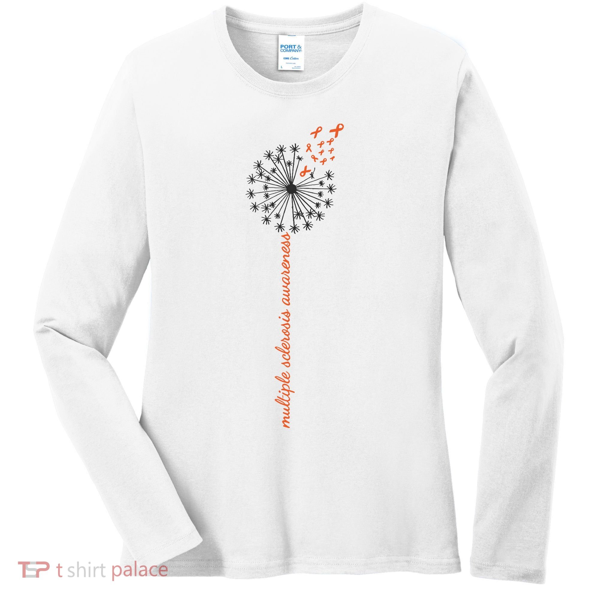 Multiple Sclerosis Dandelion MS Awareness Women's Long Sleeve Shirt