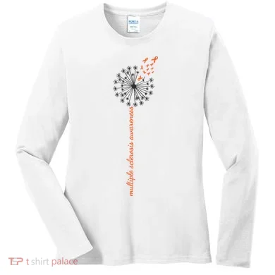 Multiple Sclerosis Dandelion MS Awareness Women's Long Sleeve Shirt