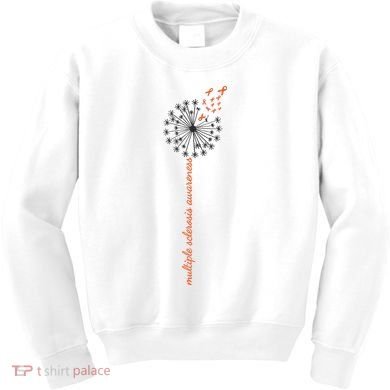 Multiple Sclerosis Dandelion MS Awareness Kids Sweatshirt