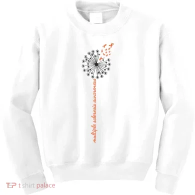 Multiple Sclerosis Dandelion MS Awareness Kids Sweatshirt
