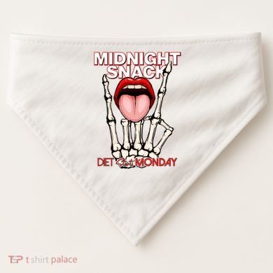Midnight Snack Diet Starts Monday USA-Made Doggie Bandana