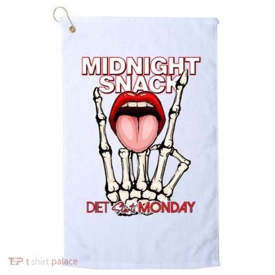Midnight Snack Diet Starts Monday Golf Towel