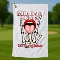 Midnight Snack Diet Starts Monday Golf Towel thumb 1