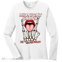 Midnight Snack Diet Starts Monday Women's Long Sleeve Shirt thumb 0