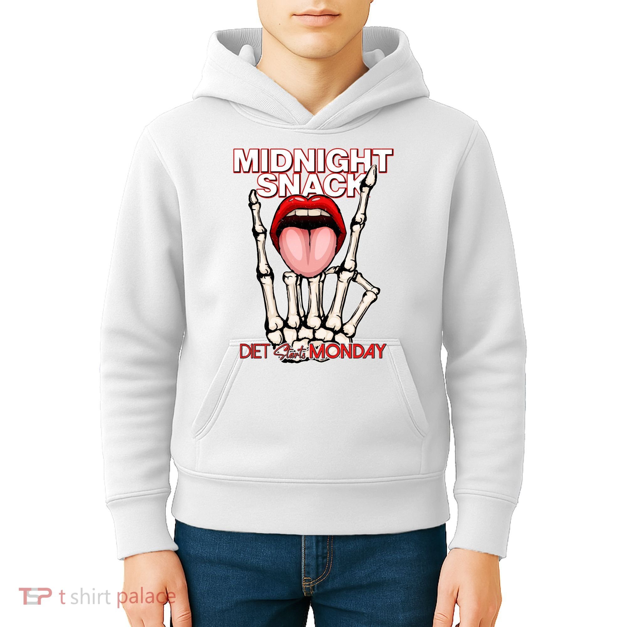Midnight Snack Diet Starts Monday Kids Hoodie