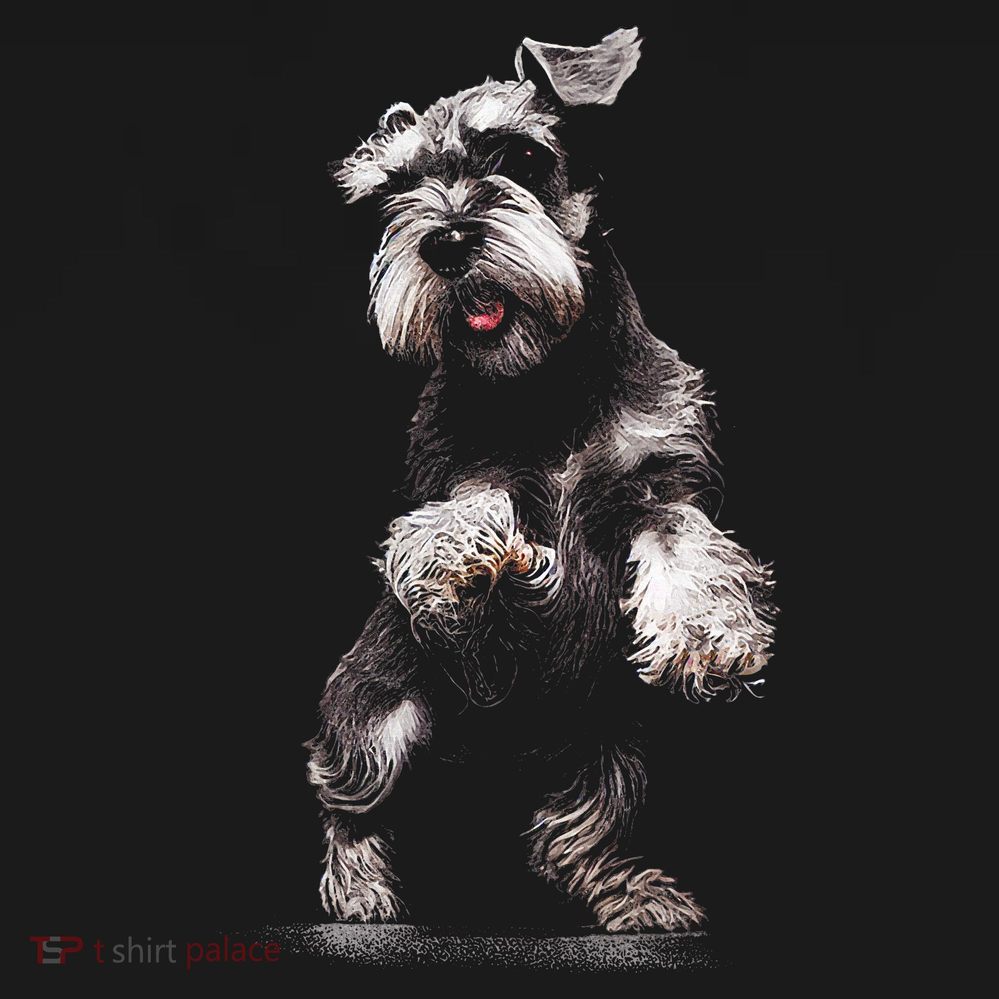 Miniature Schnauzer Dog Art Miniature Schnauzer Hoodie