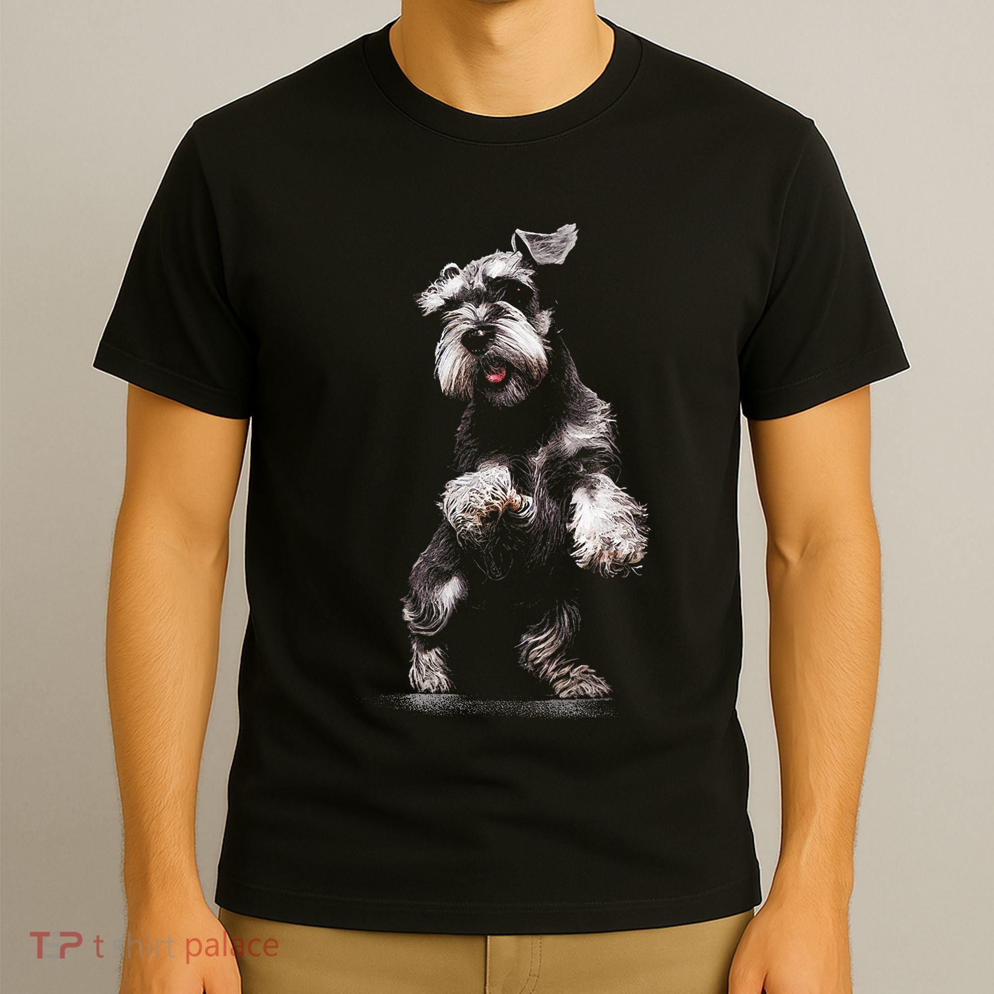 Miniature Schnauzer Dog Art Miniature Schnauzer T-Shirt