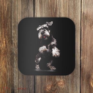 Miniature Schnauzer Dog Art Miniature Schnauzer Coaster