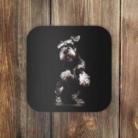 Miniature Schnauzer Dog Art Miniature Schnauzer Coaster thumb 0
