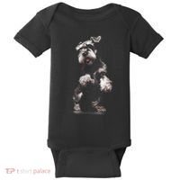 Miniature Schnauzer Dog Art Miniature Schnauzer Baby Bodysuit thumb 0