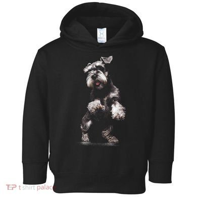 Miniature Schnauzer Dog Art Miniature Schnauzer Toddler Hoodie