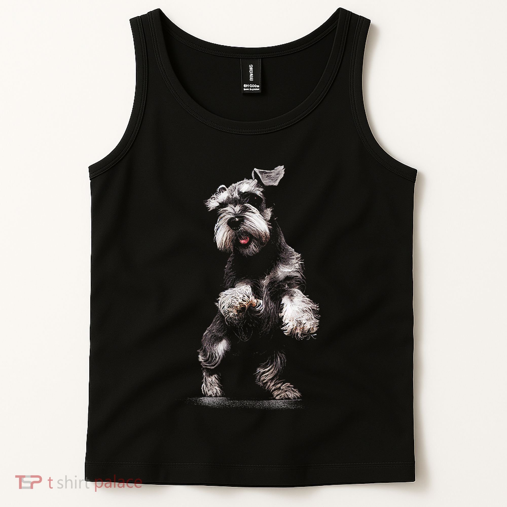Miniature Schnauzer Dog Art Miniature Schnauzer Tank Top