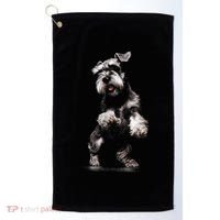 Miniature Schnauzer Dog Art Miniature Schnauzer Golf Towel thumb 0