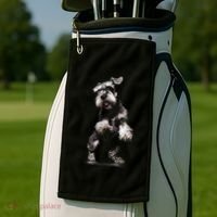 Miniature Schnauzer Dog Art Miniature Schnauzer Golf Towel thumb 2
