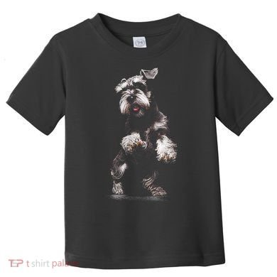 Miniature Schnauzer Dog Art Miniature Schnauzer Toddler T-Shirt