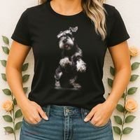 Miniature Schnauzer Dog Art Miniature Schnauzer Women's T-Shirt thumb 2