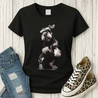 Miniature Schnauzer Dog Art Miniature Schnauzer Women's T-Shirt thumb 3